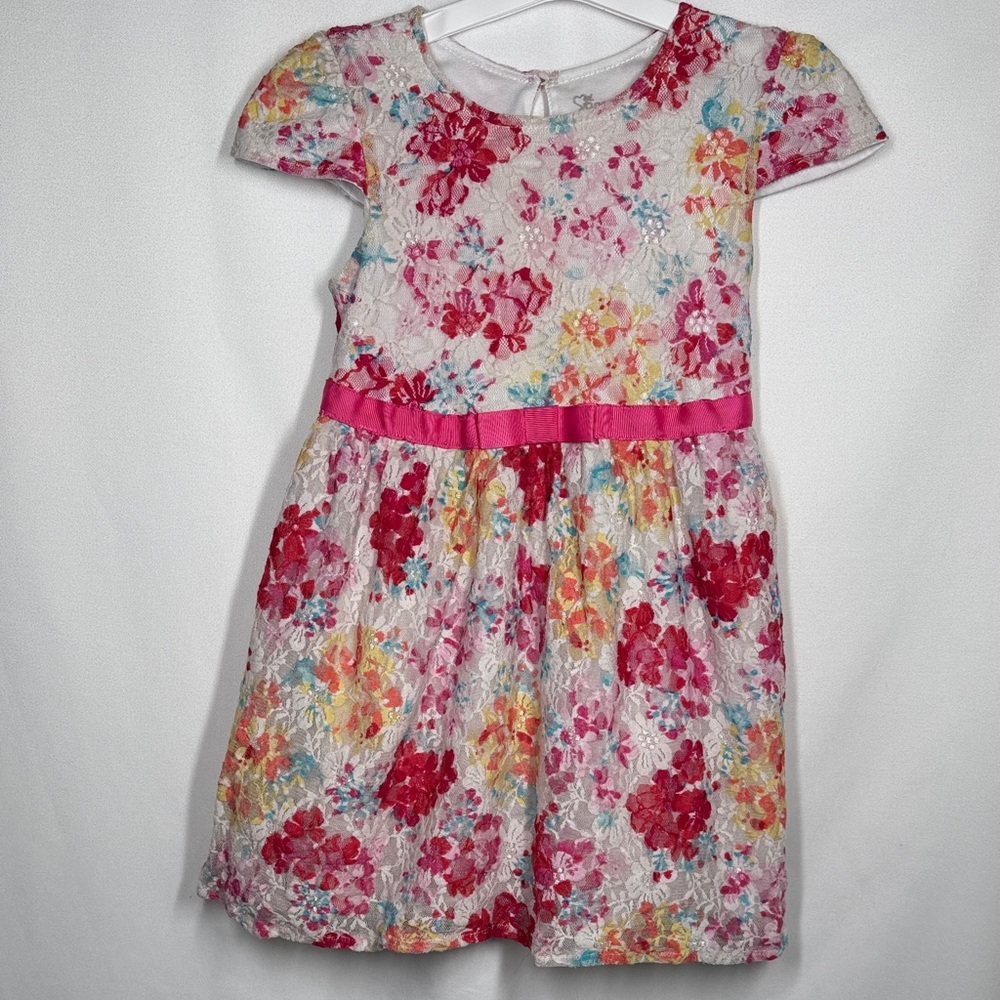 💜3/$15 Children’s Place Floral Toddlers Dress with Pink Accents